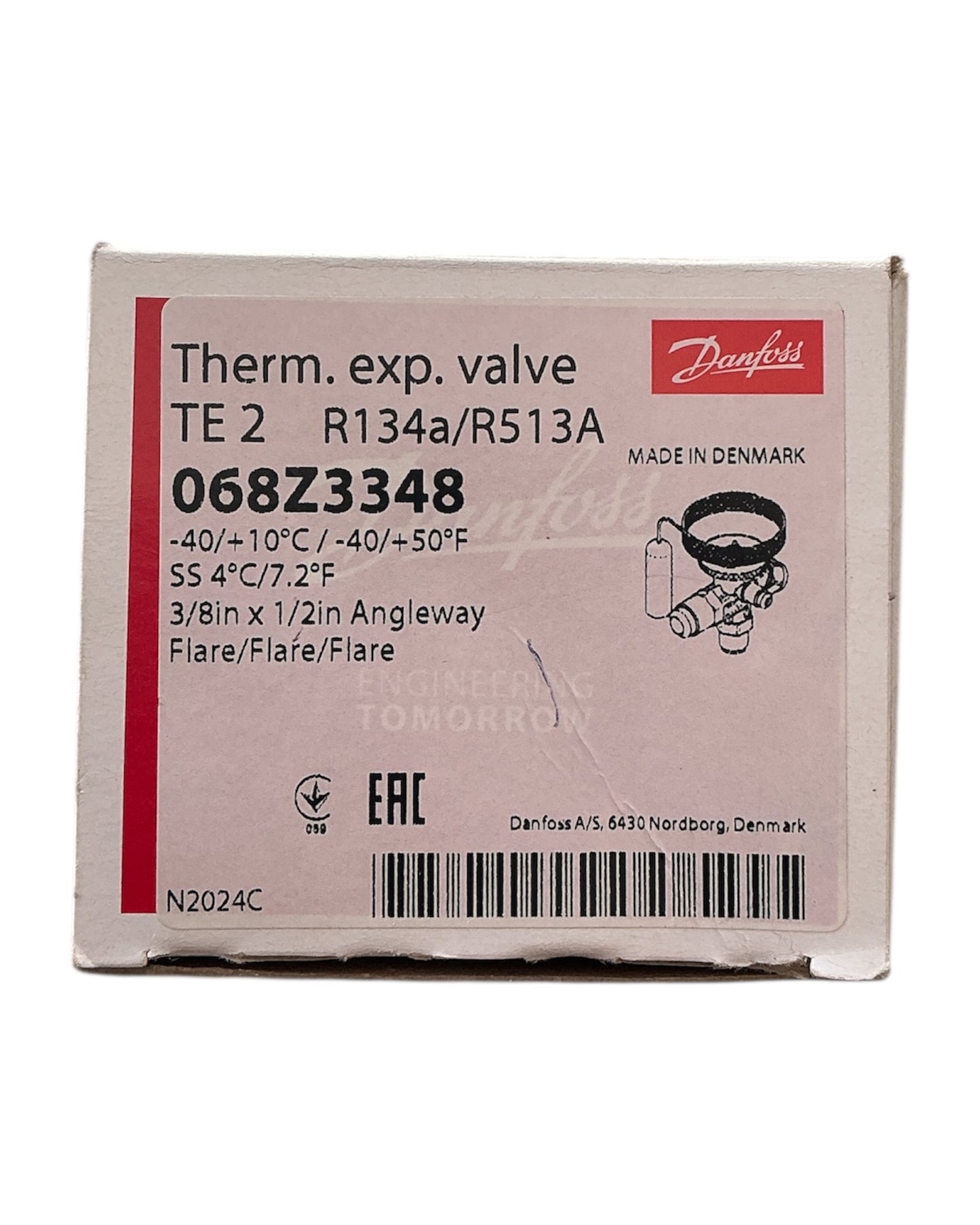 Válvula Expansión Termostática DANFOSS 068Z3348 TE2 R134a/R513A