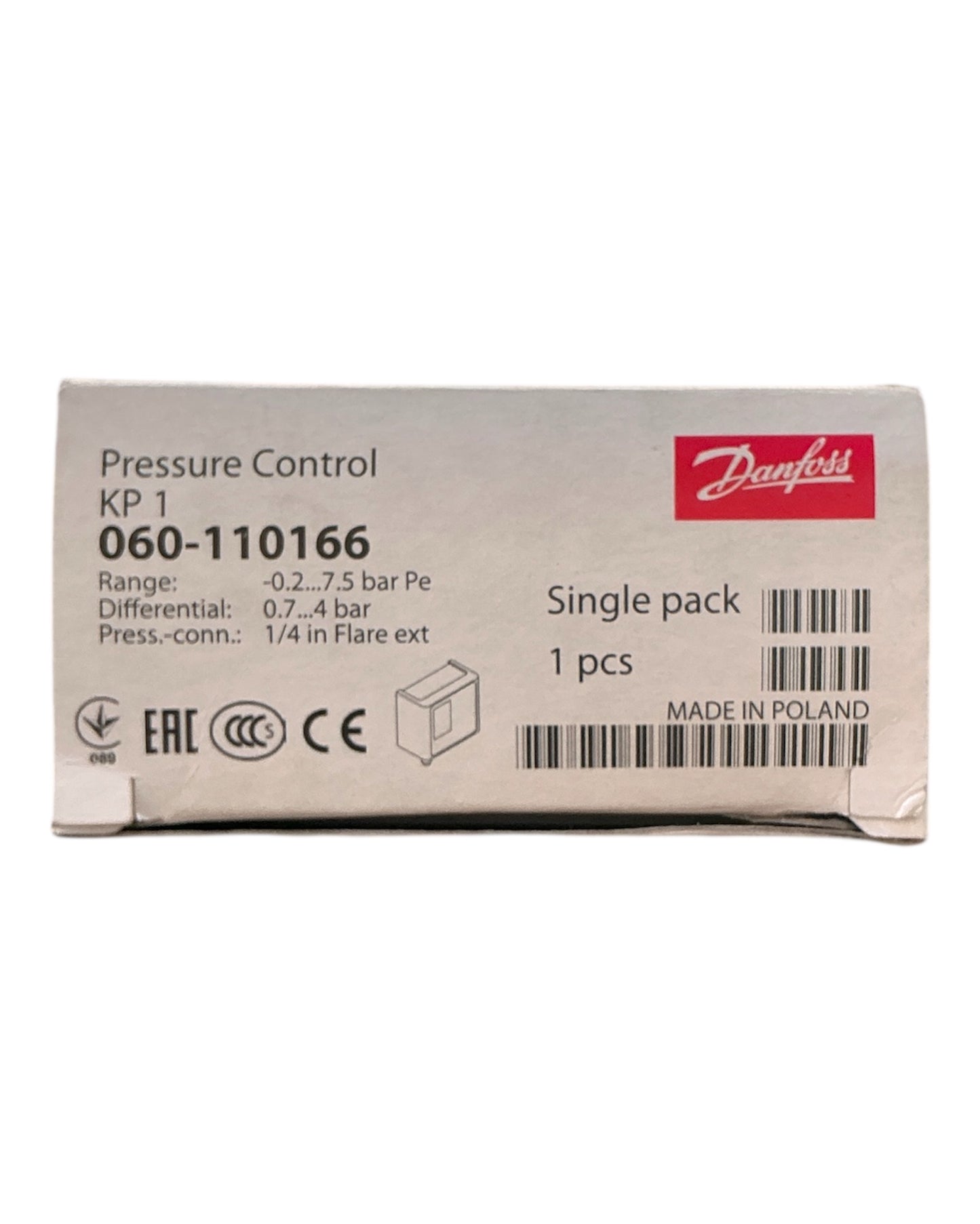 Presostato Danfoss KP1 Baja 060110166 - Control HVAC