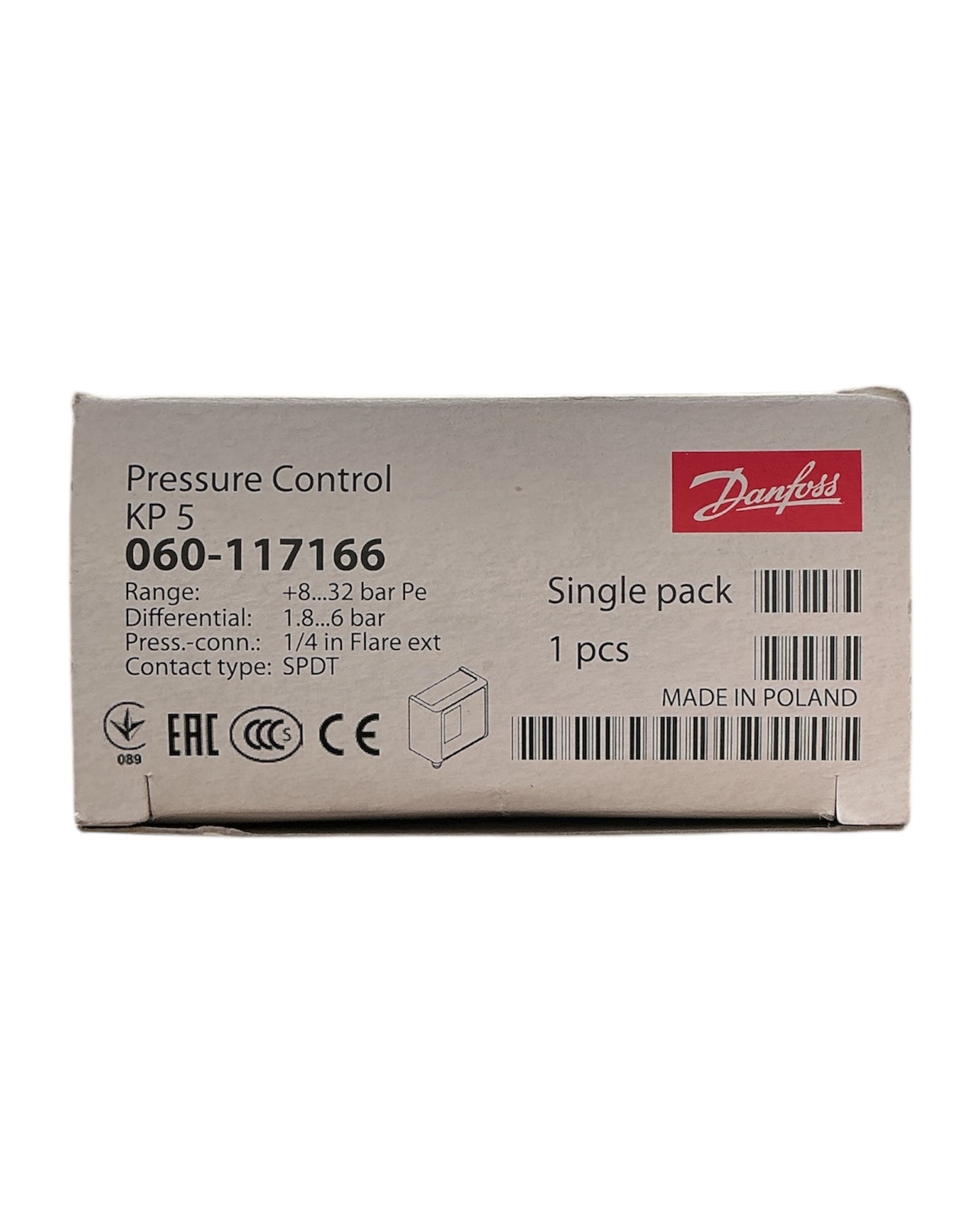 Presostato KP5 Alta Danfoss Manual 060117366 - HVAC