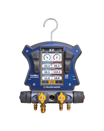 JUEGO DE MANIFOLD DIGITAL TITANMAX CON MOCHILA YELLOW JACKET 40880