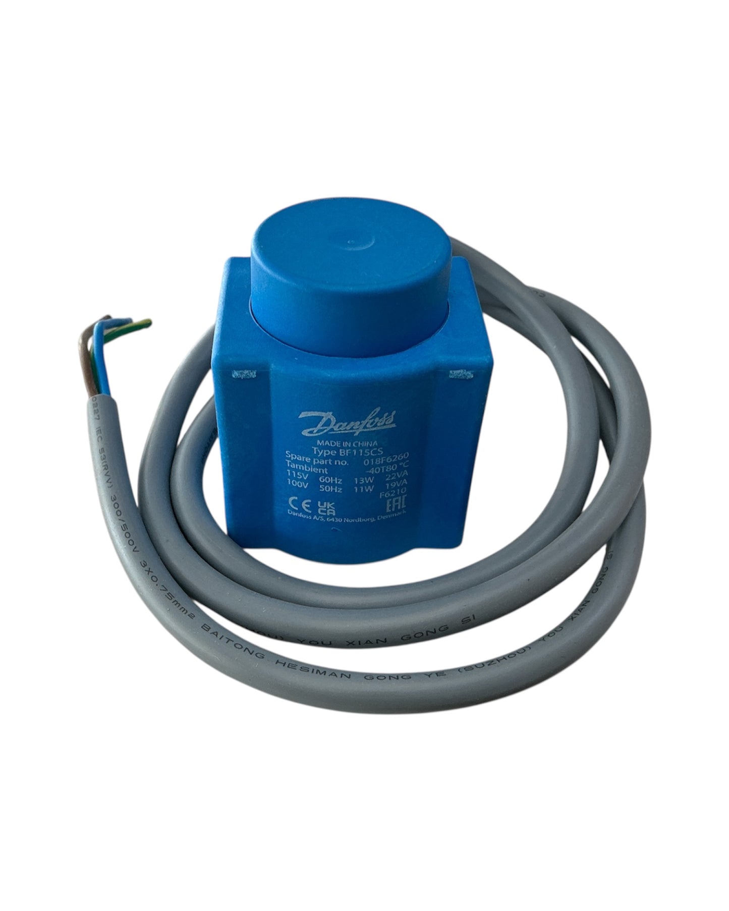 Bobina Solenoide DANFOSS 115V 018F6260 - Válvula EVR Refrigeración