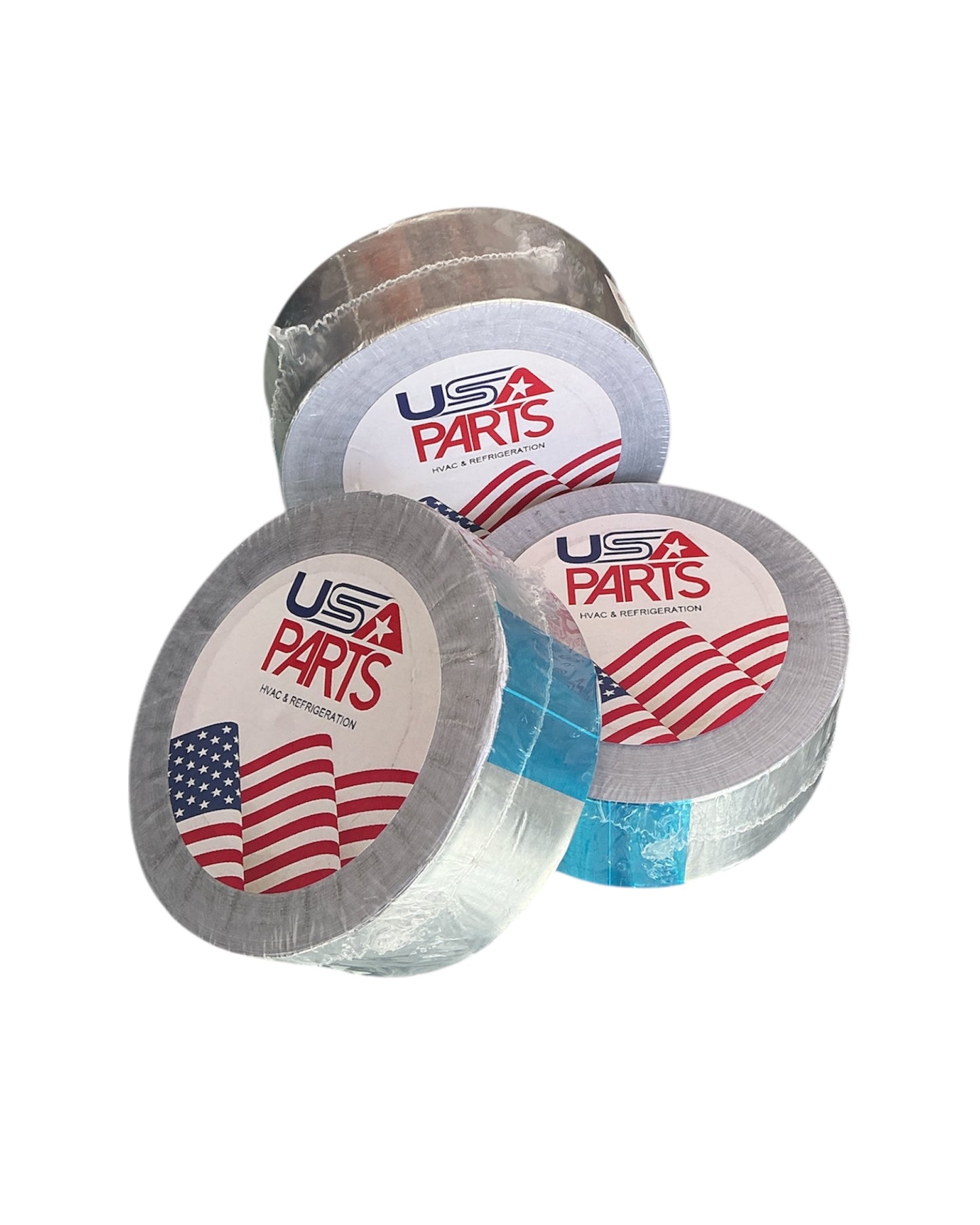 3 Pack Cinta Aluminio lisa 2" USA PARTS 27m - Ductos HVAC
