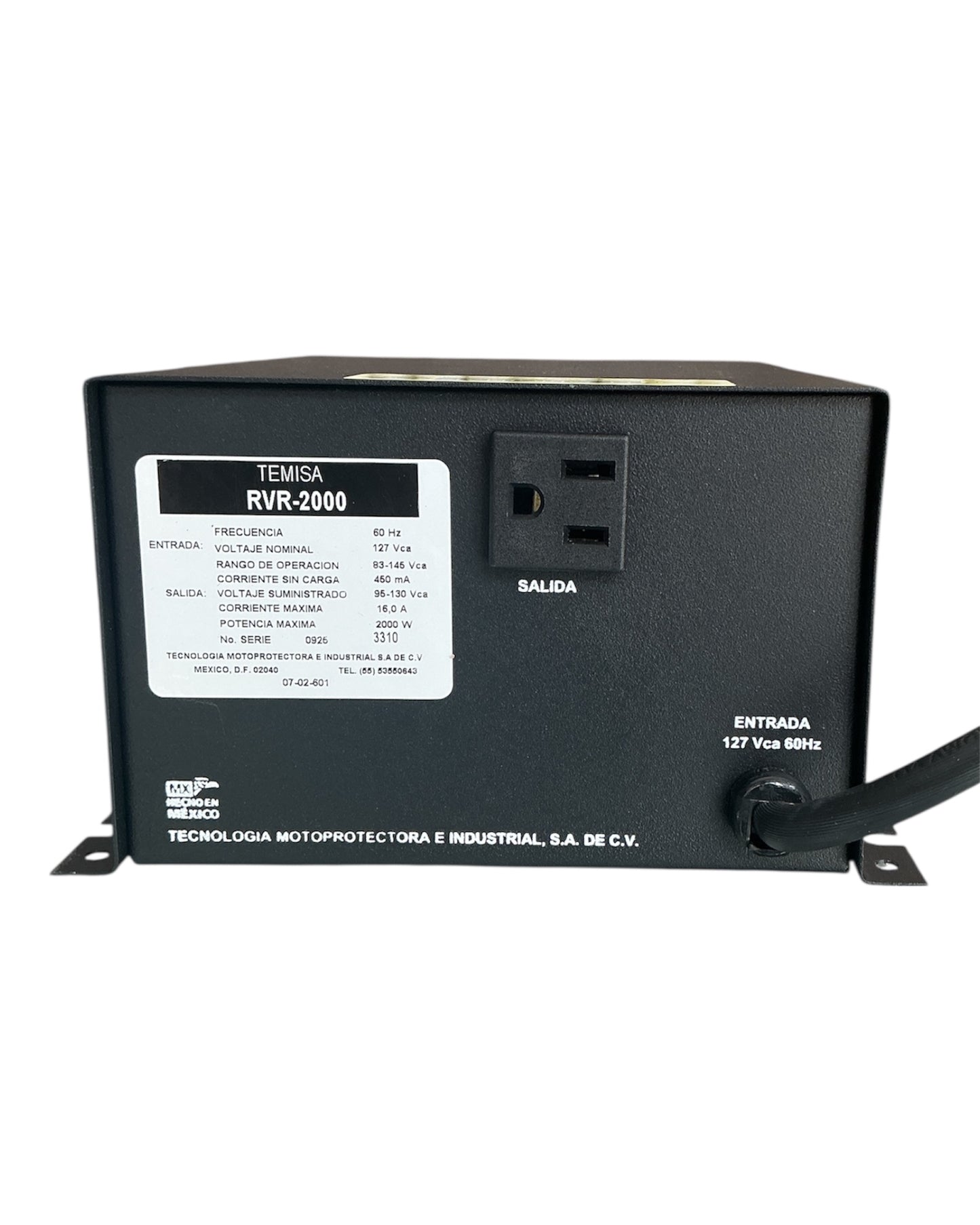 Regulador de Voltaje Temisa RVR-2000P | Protección Profesional para Ac y Refrigeración