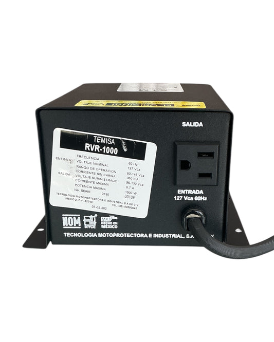 Regulador de Voltaje Temisa RVR-1000P | Protector Eléctrico para AC y Refrigeración