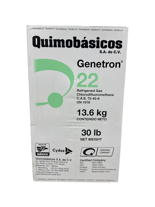 GAS REFRIGERANTE QUIMOBÁSICOS R-22 BOYA 13.6 KG.