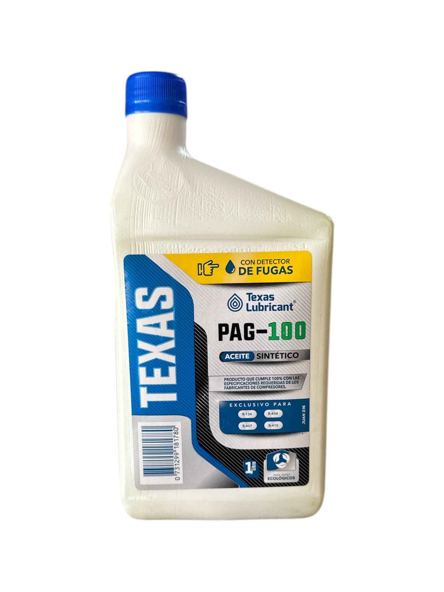 ACEITE SINTÉTICO TEXAS PAG-100 DETECTOR DE FUGAS 1L